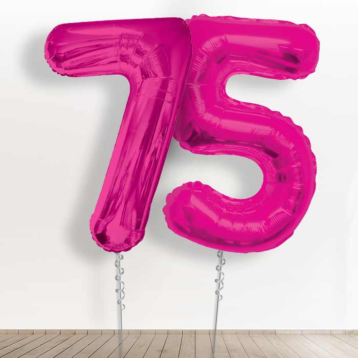 75 Helium Balloons in a Box - Pink