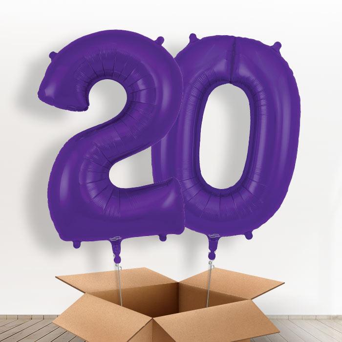 Purple 20 Balloons in a Box