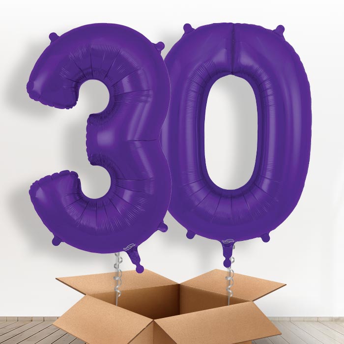 Purple 30 Balloons in a Box