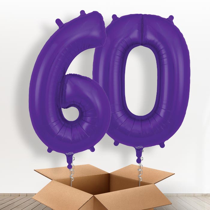 Purple 60 Balloons in a Box