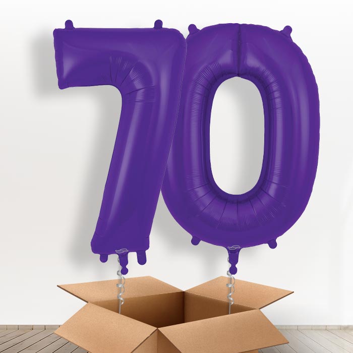 Purple 70 Balloons in a Box