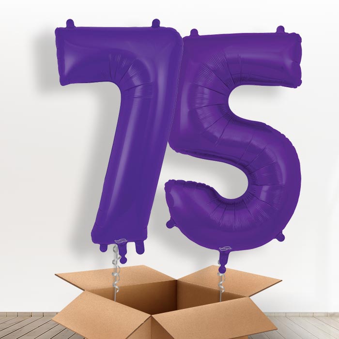 Purple 75 Balloons in a Box