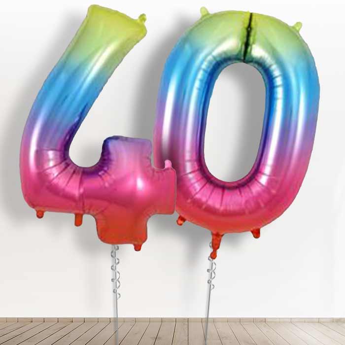 Balloon 40 in a Box - Rainbow Numbers