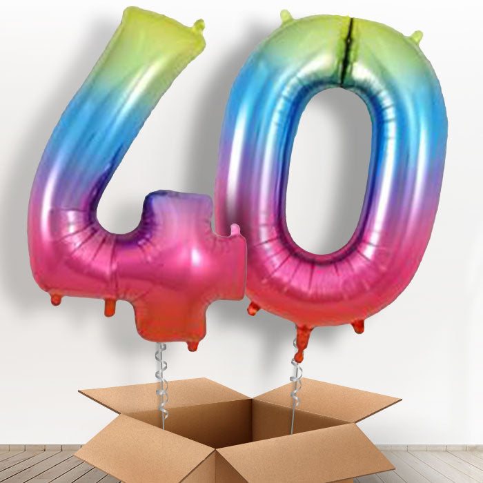 Balloon 40 in a Box - Rainbow Numbers