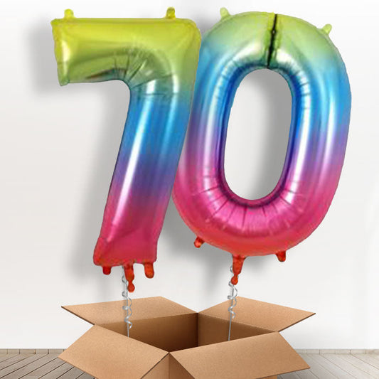 70 Balloons in a Box - Rainbow