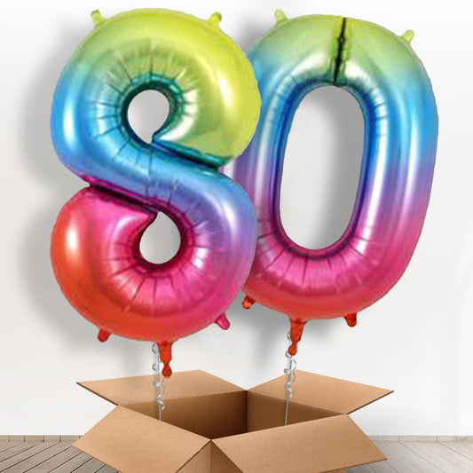 80 Balloon in a Box Delivery - Rainbow