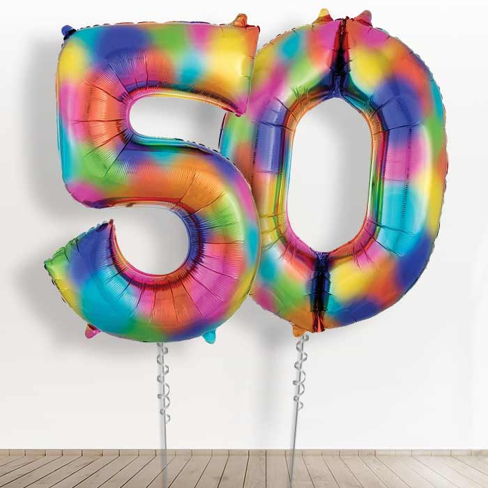 50 Balloons in a Box - Rainbow