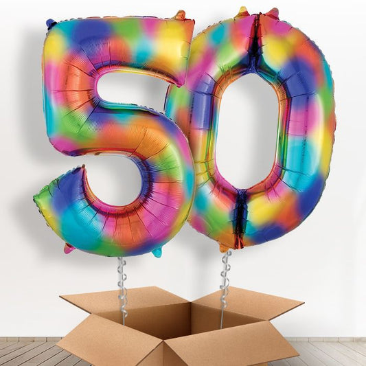 50 Balloons in a Box - Rainbow