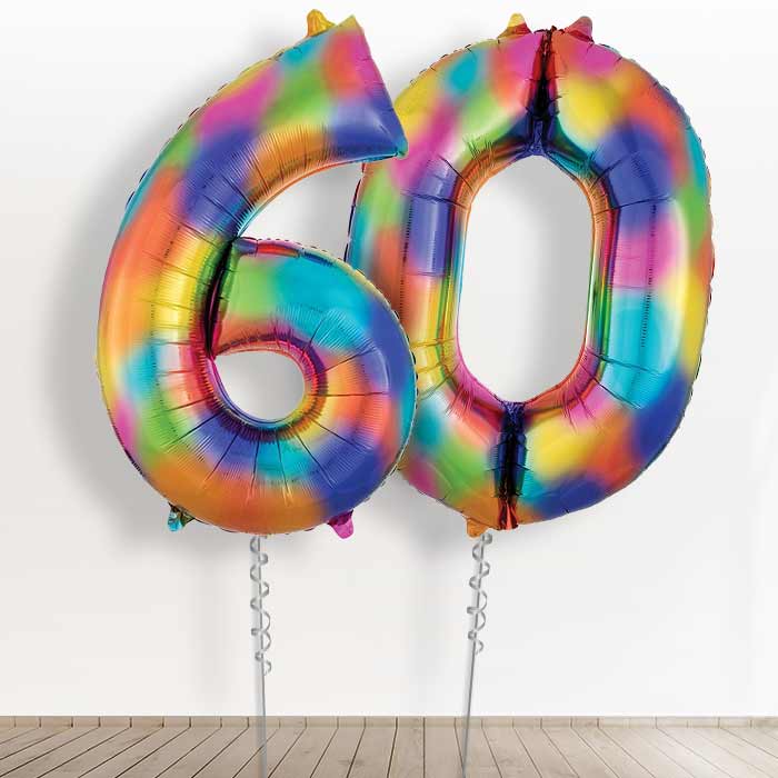 60 Balloons in a Box - Multicoloured