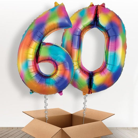 60 Balloons in a Box - Multicoloured