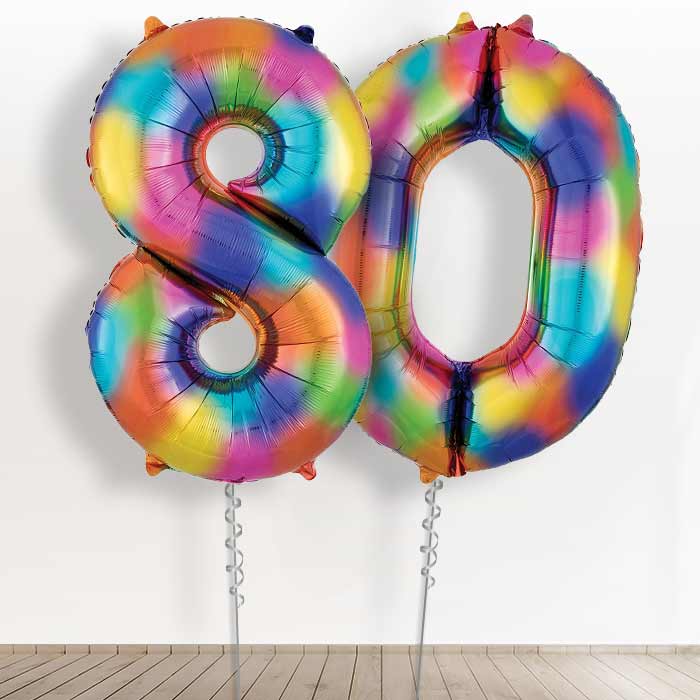 80 Balloons Delivery in a Box - Rainbow