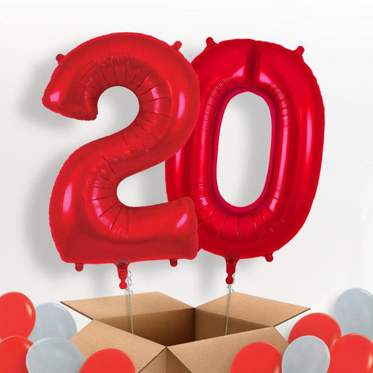 Red 20 Balloons in a Box