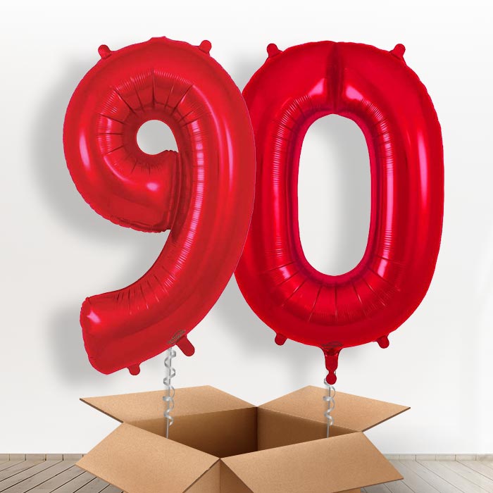 Red 90 Balloons in a Box