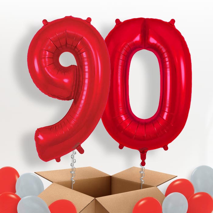 Red 90 Balloons in a Box