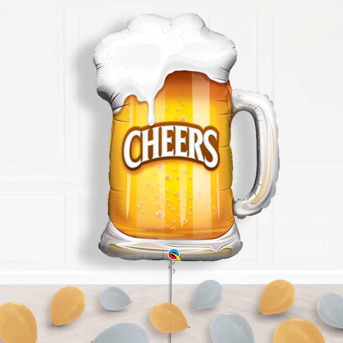 Beer Balloon Decoration Package in a Box - Supershape Balloon | Small Indoor Plants