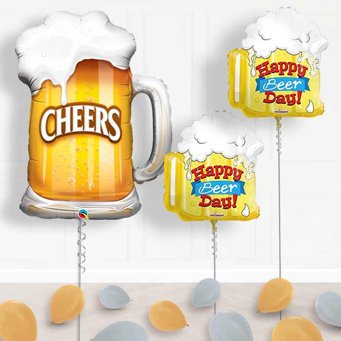 Beer Balloon Decoration Package in a Box - Package | Small Indoor Plants