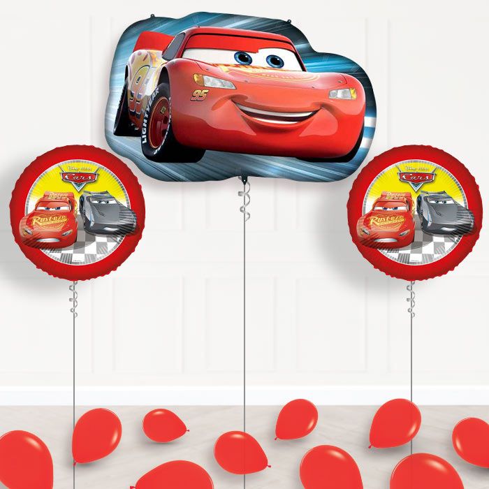 Lightning McQueen Balloon Display Delivered - Package | Small Indoor Plants