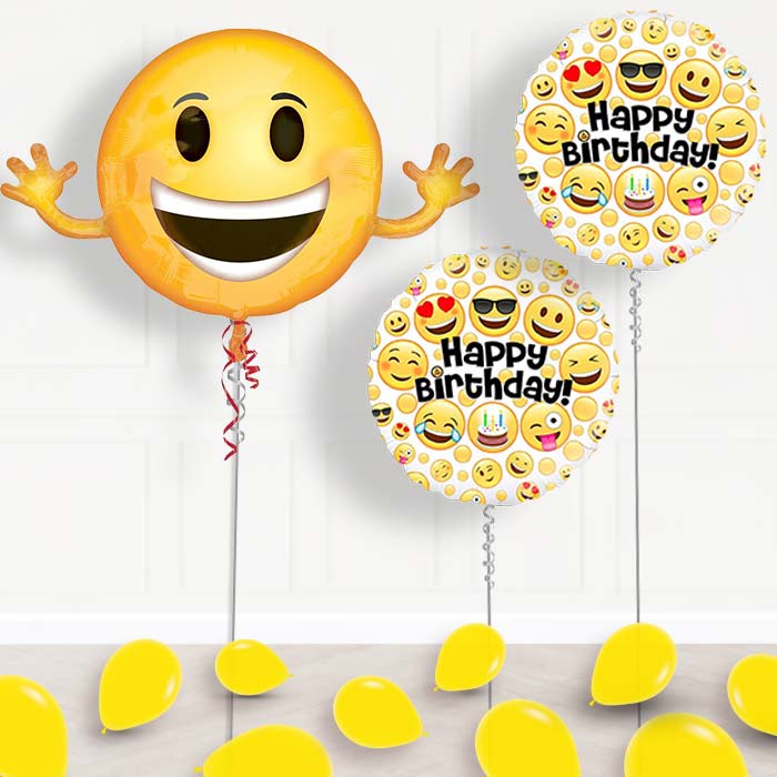 Emoji Helium Balloon Display in a Box Gift