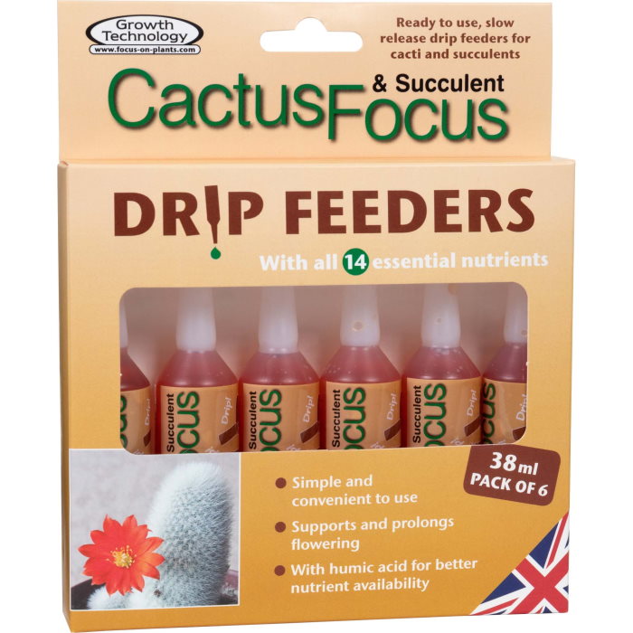 Cactus Focus Drip Feeders 38ml Pack of 6