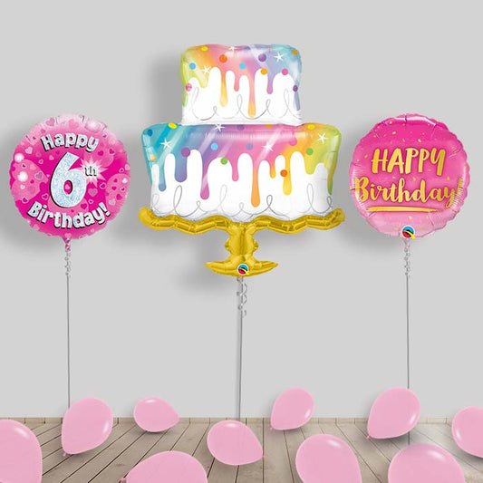 Birthday Girl Balloon Package Inflated Helium Balloons Delivered
