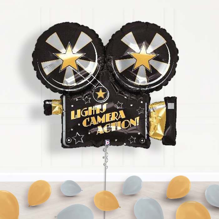 Hollywood Balloon Display in a Box Delivered - Supershape Balloon | Small Indoor Plants