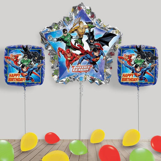 Inflated Justice League Helium Balloon Package in a Box