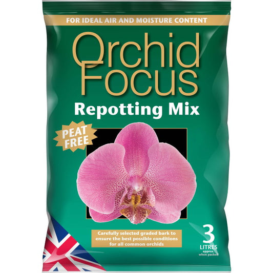 Orchid Focus Repotting Mix 3 Litre Peat Free