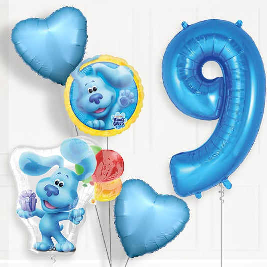 Blues Clues Helium Balloon Package 9th Birthday - Number 9 | Small Indoor Plants