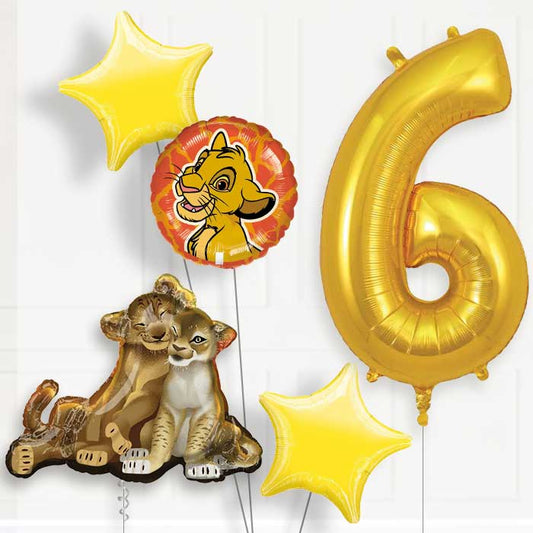 The Lion King Helium Balloon Package 6th Birthday