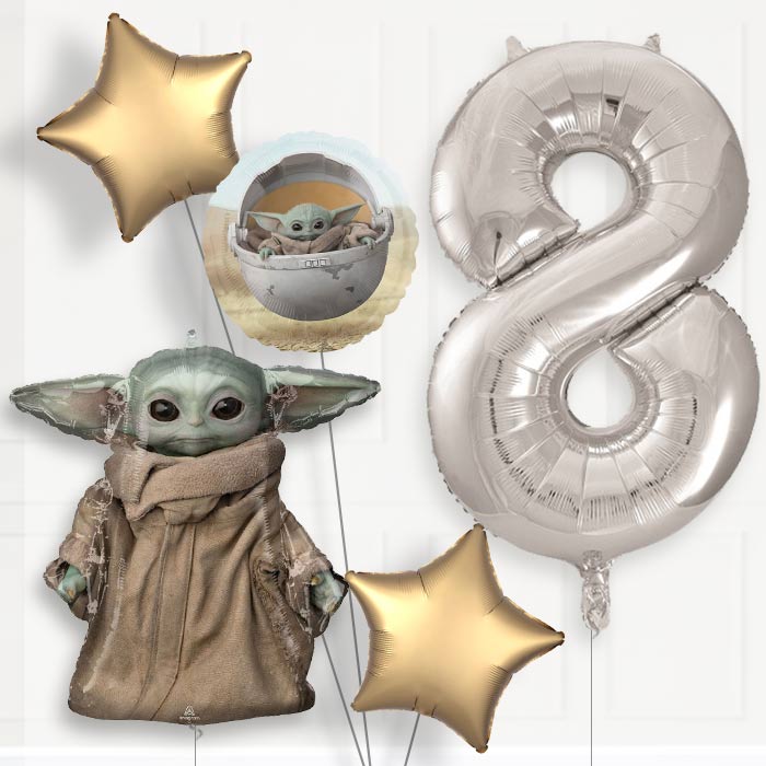 Mandalorian Helium Balloon Package 8th Birthday