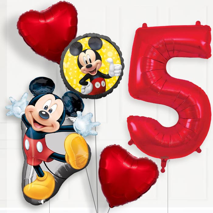 Mickey Mouse Helium Balloon Package 5th Birthday