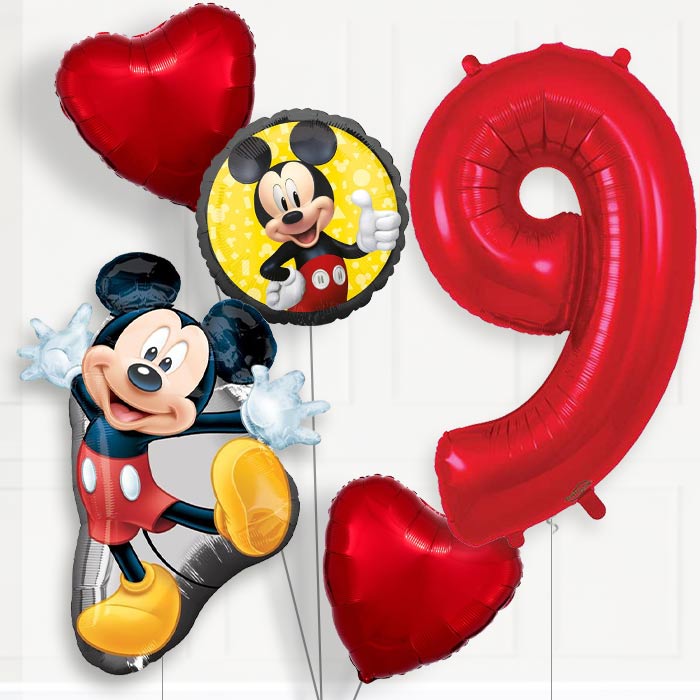 Mickey Mouse Helium Balloon Package 9th Birthday