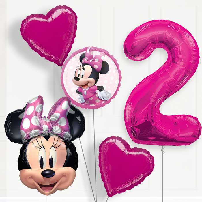 Minnie Mouse Helium Balloon Package 2nd Birthday