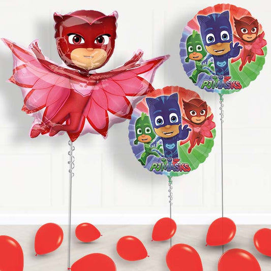 Inflated PJ Masks Owlette Helium Balloon Package in a Box