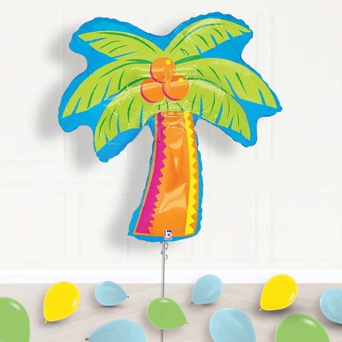 Palm Tree Balloon Display in a Box - Supershape Balloon | Small Indoor Plants
