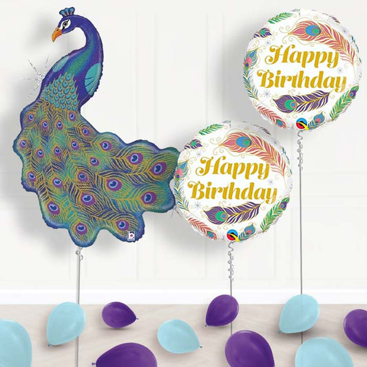 Peacock Balloon Decorations in a Box