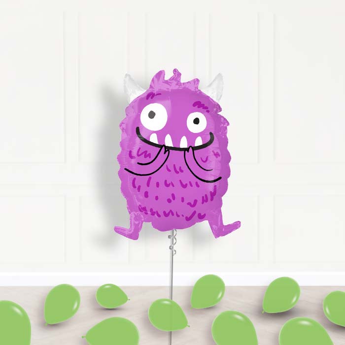 Purple Monster Balloon Package Delivered - Supershape Balloon | Small Indoor Plants