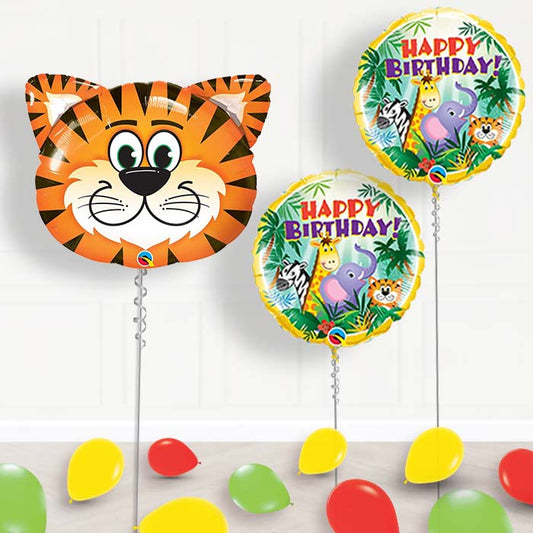 Safari Balloons Birthday Package Inflated Helium Balloons Delivered