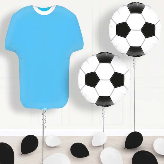 Sky Blue Football Shirt Helium Balloon Display