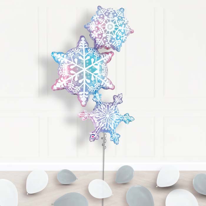 Snowflake Helium Balloon Display Delivered