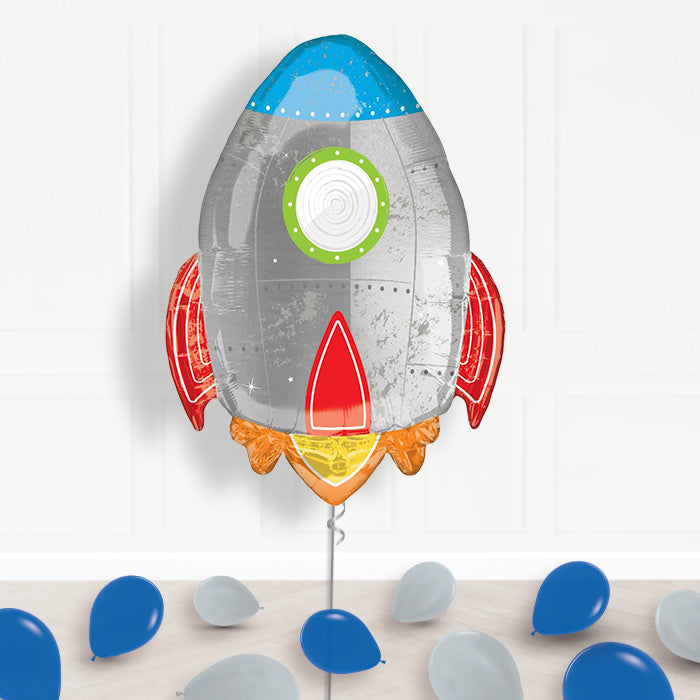 Space Rocket Balloon Display in a Box Gift