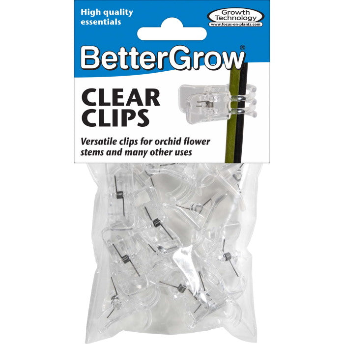 Clear plant support clips