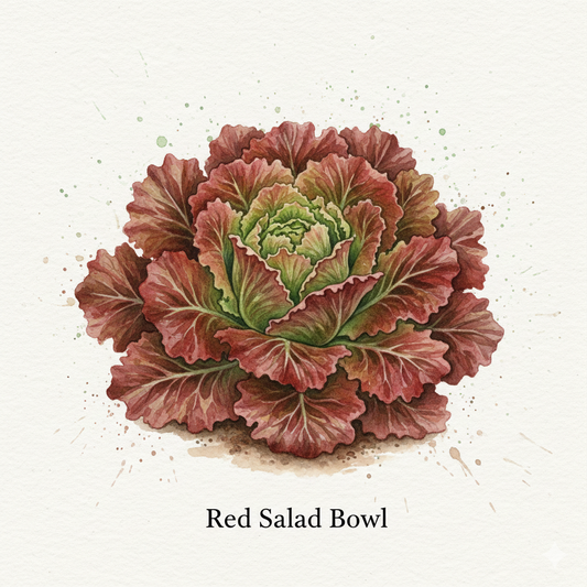Red Salad Bowl Lettuce Seeds – Grow Vibrant, Tender Salad Greens at Home