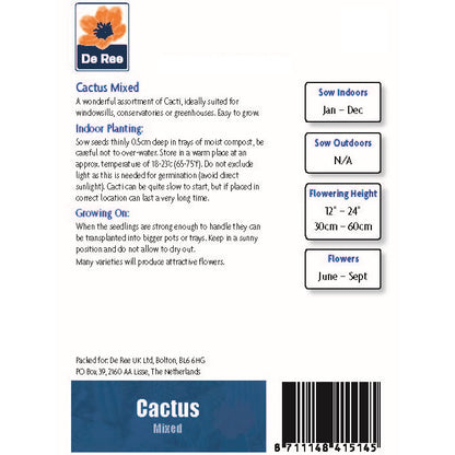 Cactus Mixed Seeds Sewing Instructions