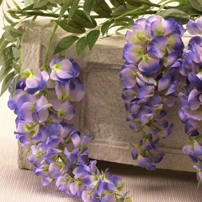 Violet Artificial Wisteria Flowers as a wedding decoration