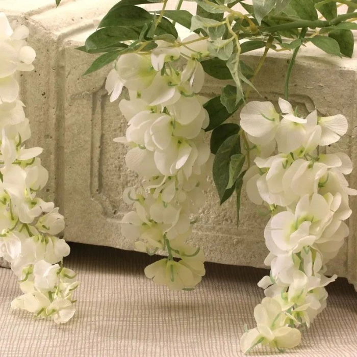 White Wisteria Artificial Flowers as a wedding decoration