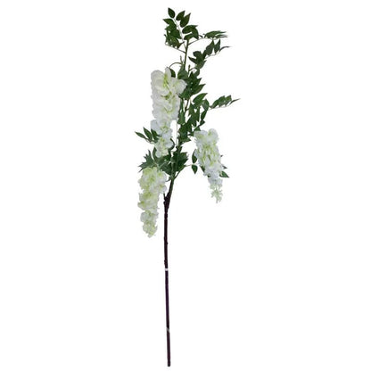 White Wisteria Artificial Flowers 3 Head 122cm