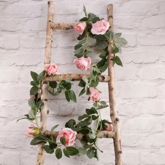 Pink Artificial Rose Garland wedding decoration