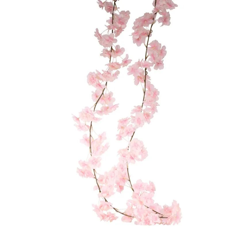 Pink Artificial Cherry Blossom Garland 2.1M