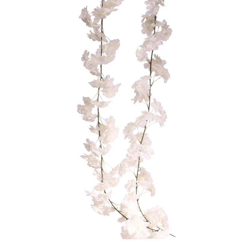 White Artificial Blossom Garland 2.1M